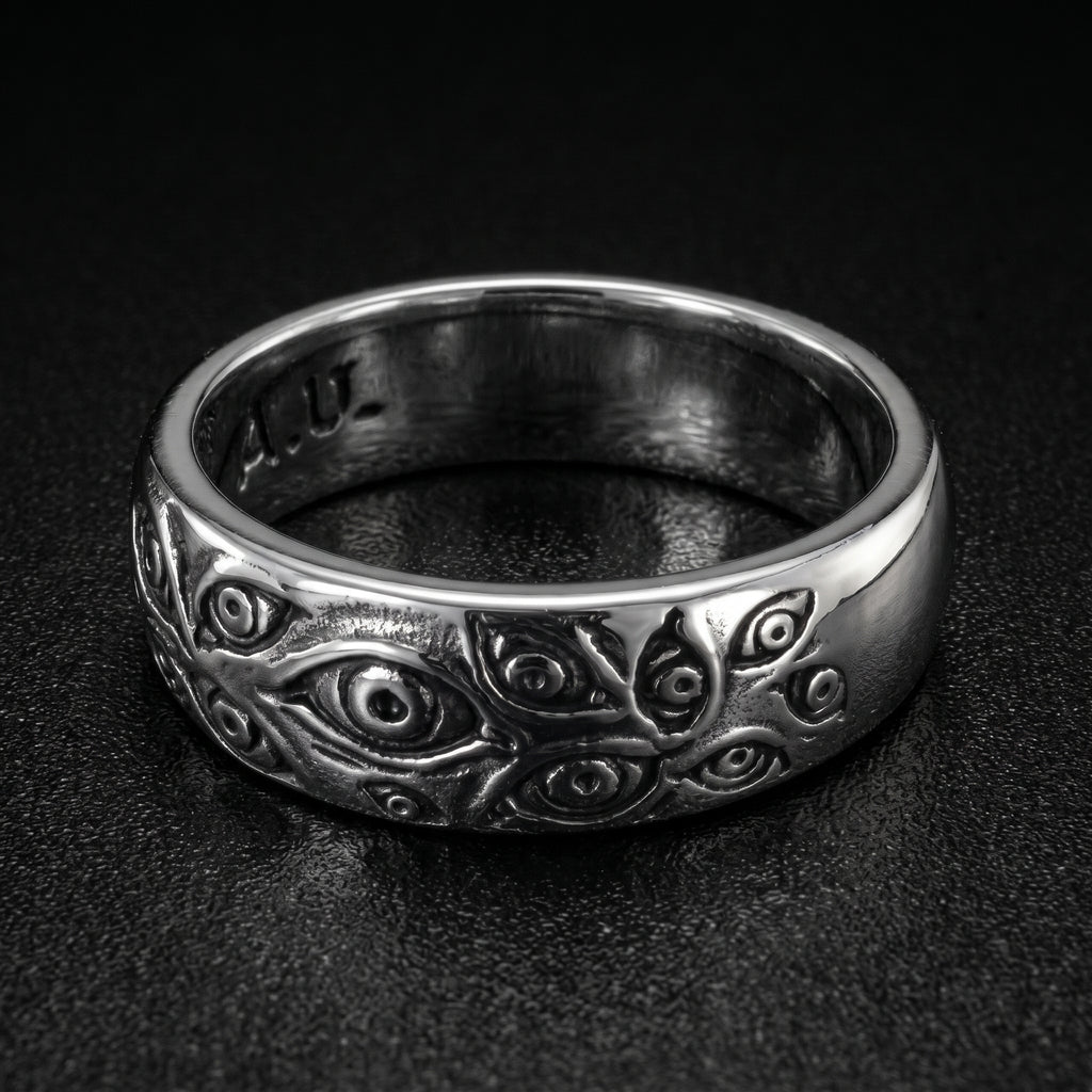 Anime Rings Ryomen Sukuna Cosplay Black Dead Eye Unisex Ring Prop Jewelry Outfits Gift Accessories Wholesale