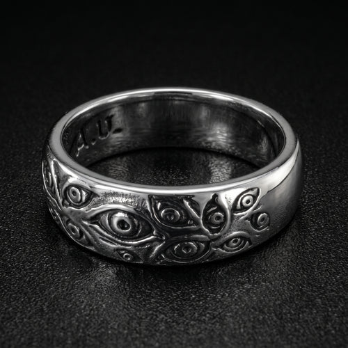 Anime Rings Ryomen Sukuna Cosplay Black Dead Eye Unisex Ring Prop Jewelry Outfits Gift Accessories Wholesale