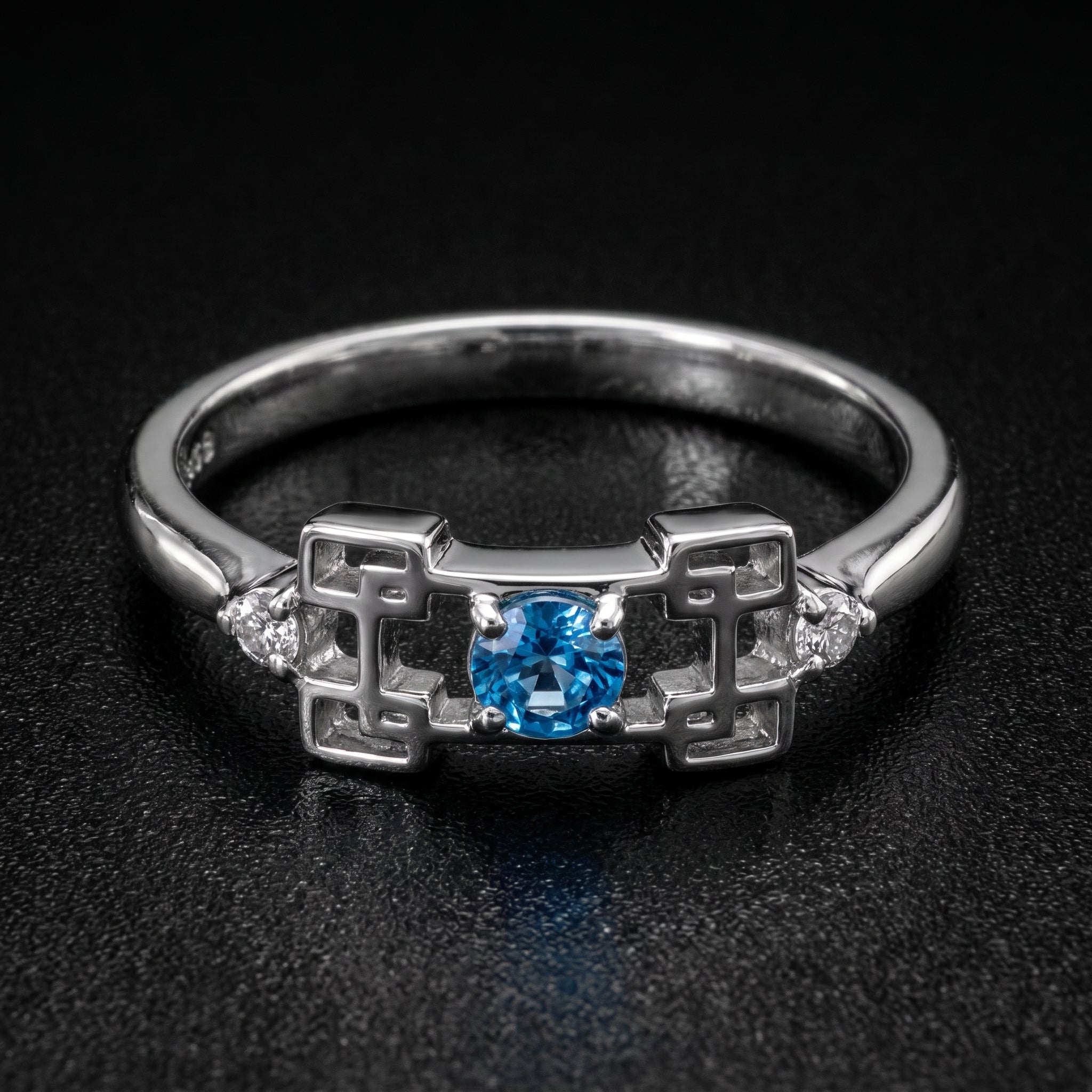 **Muichiro Tokito Inspired Ring – Mist Stone Jewelry