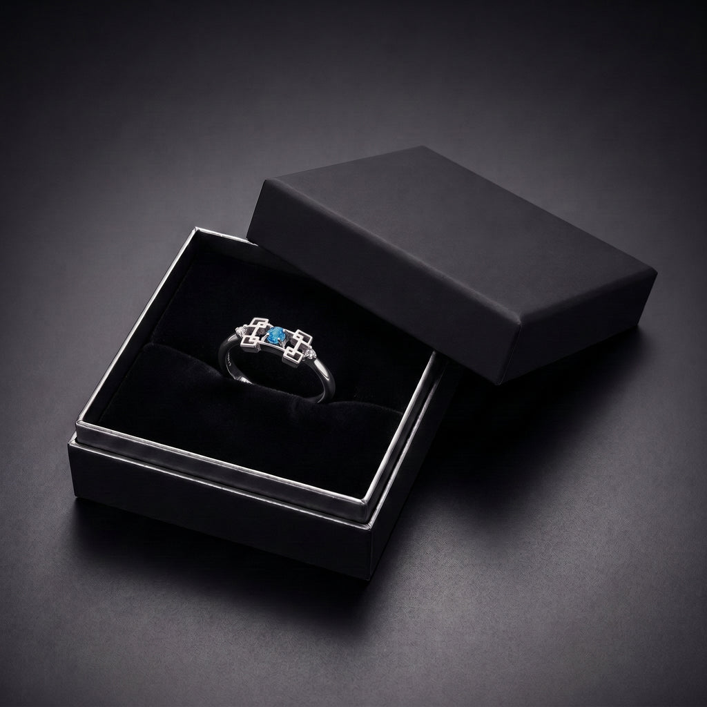 **Muichiro Tokito Inspired Ring – Mist Stone Jewelry