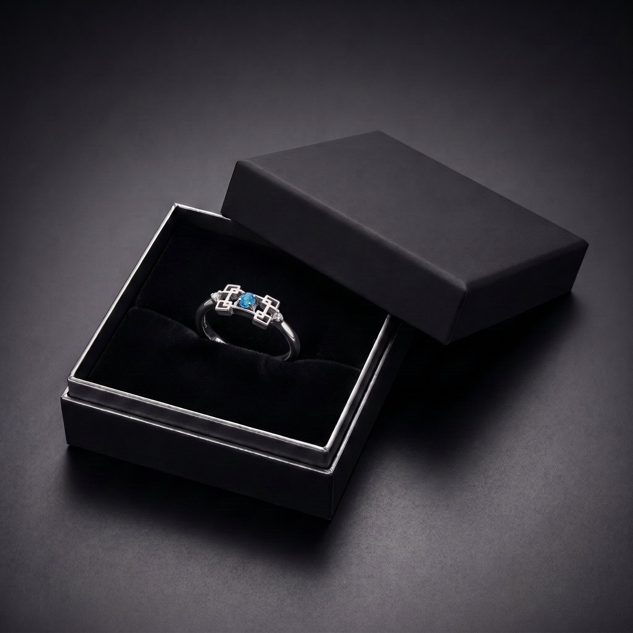 **Muichiro Tokito Inspired Ring – Mist Stone Jewelry